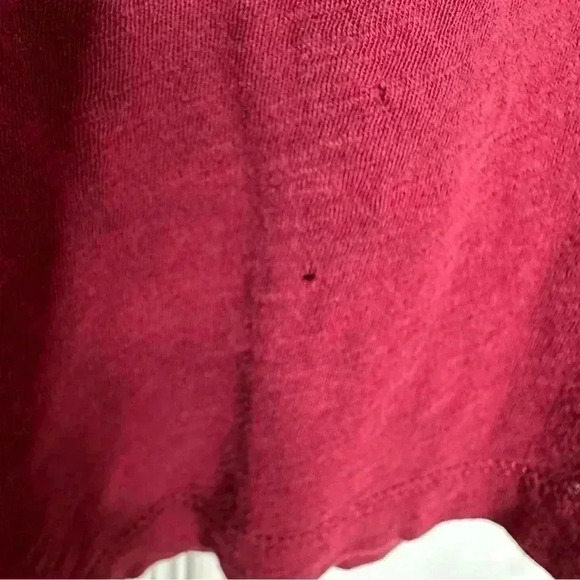 Madewell T-Shirt V-Neck Front  Pocket Burgundy Size Extra Small - Picture 16 of 16